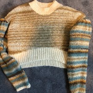 Multi color cropped sweater